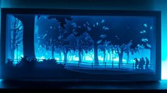 레이저 컷 3D 장식 야간 조명 램프