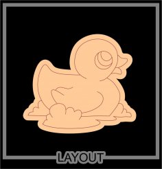 Laser Cut Engraved Duck Free Vector