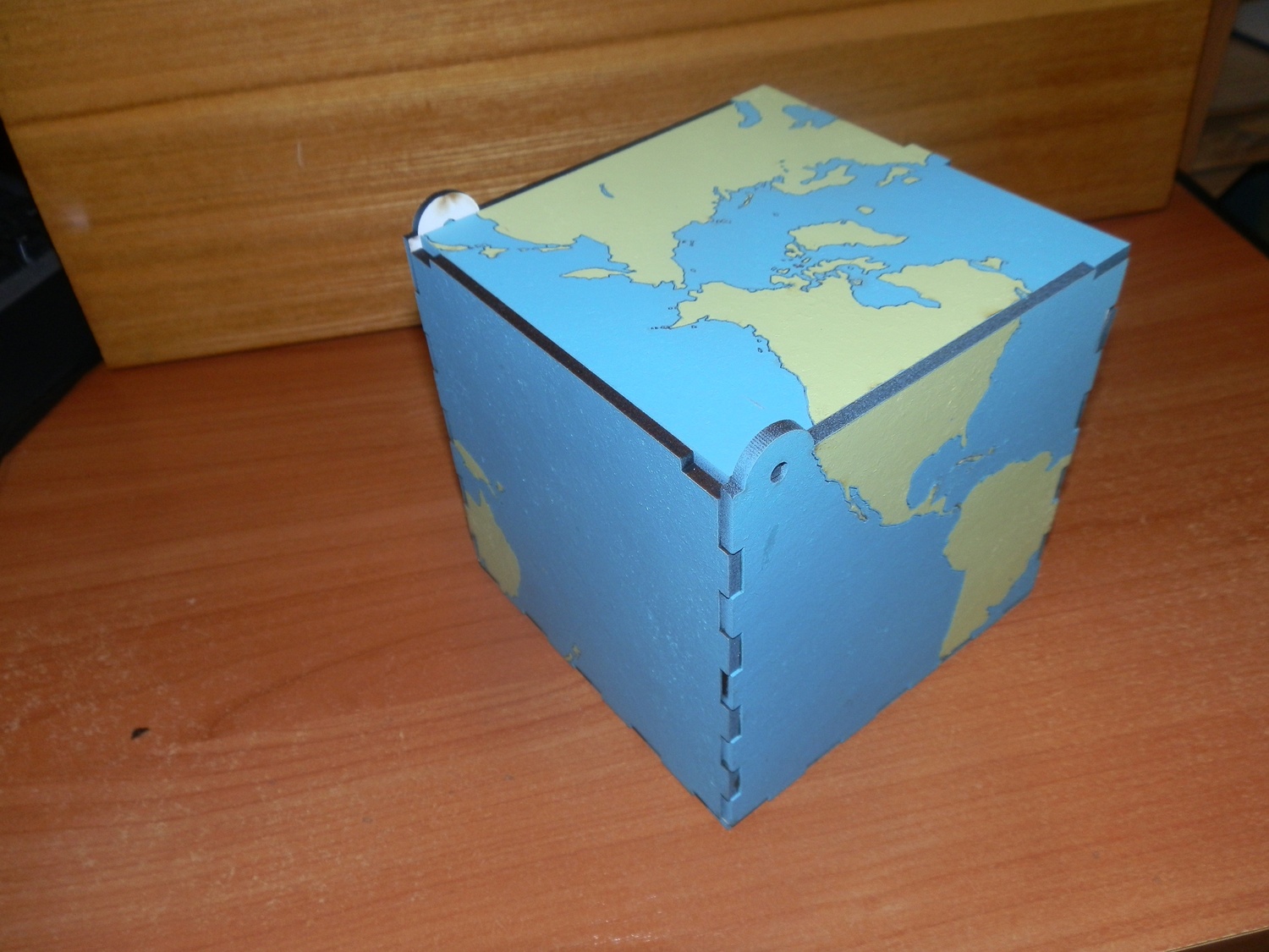 Laser Cut World Map Box DXF File