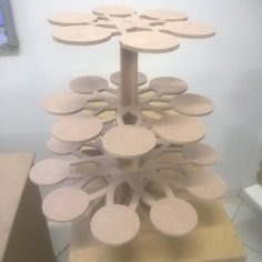 Lasergeschnittener Cupcake-Ständer mit 3 Etagen