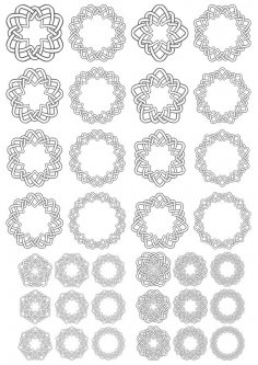Круглые геометрические орнаменты