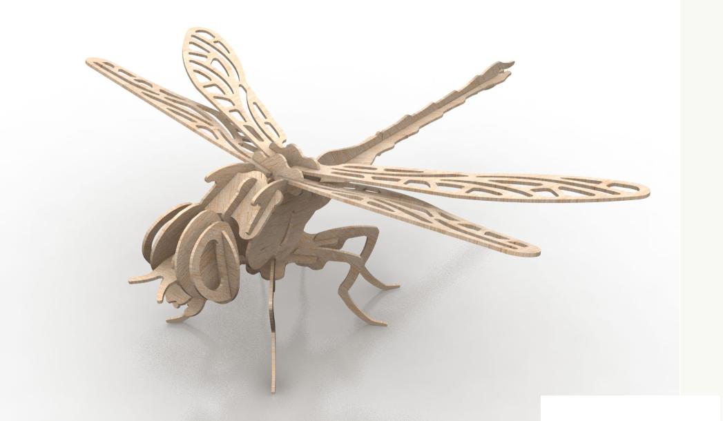 Libelle 6 mm Insekt 3D-Puzzle