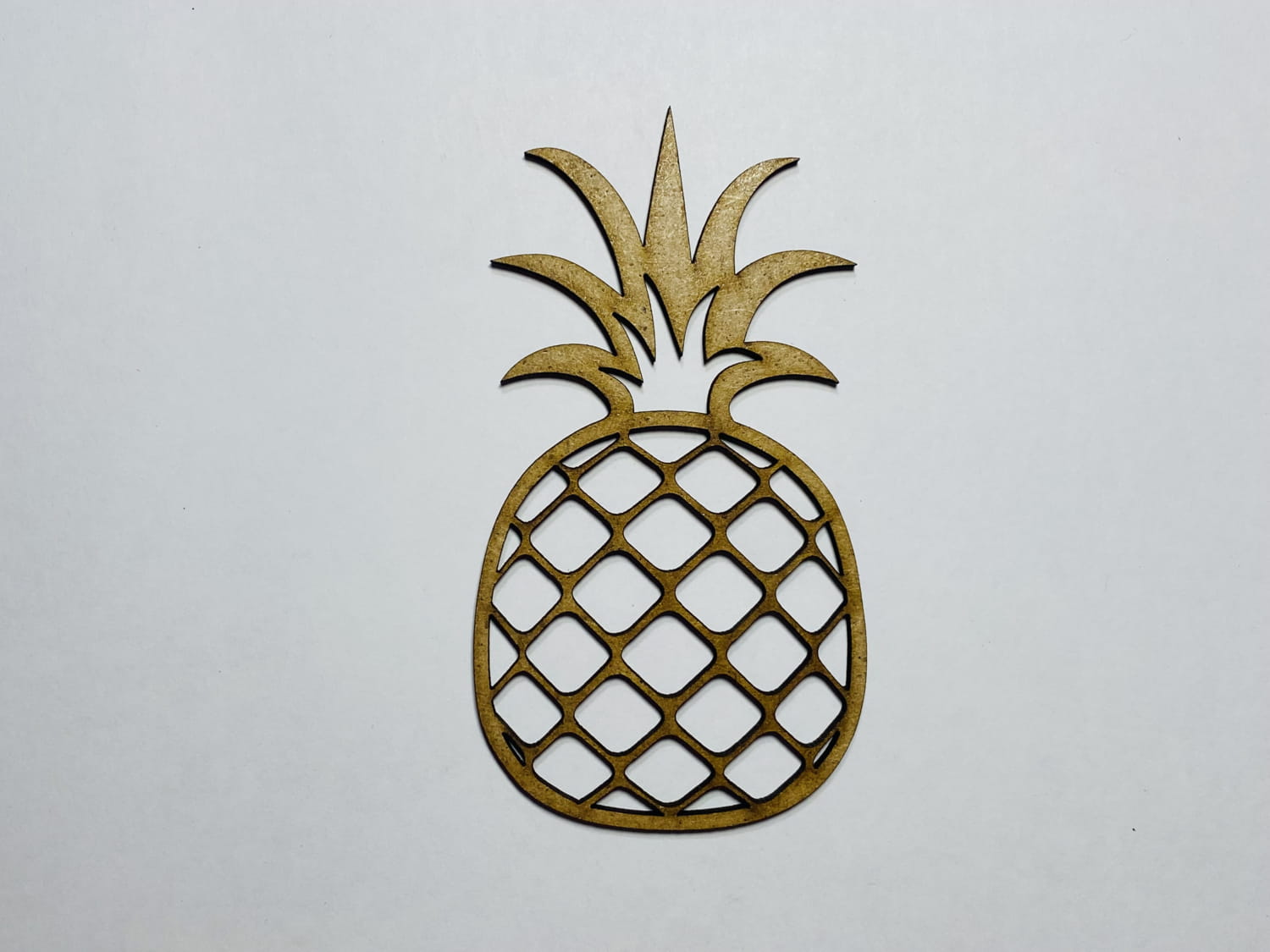 Laser Cut Pineapple Shape Unfinished Wood Cutout Free Vector