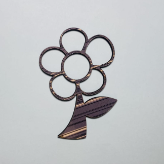 Laser Cut Unfinished Wooden Flower Cutout Free Vector
