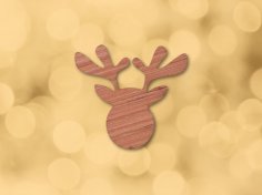 Laser Cut Unfinished Blank Reindeer Head Wood Cutout Free Vector