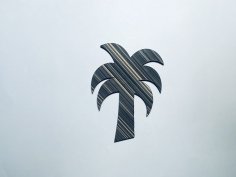 Laser Cut Palm Tree Shape Unfinished Wood Cutout Free Vector