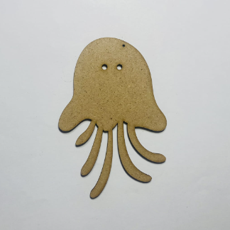 Laser Cut Unfinished Jellyfish Wood Cutout Free Vector
