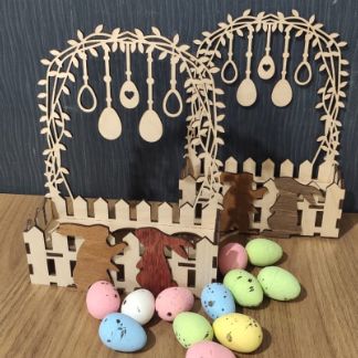 Laser Cut Decor Easter Egg Stand Free Vector