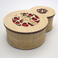 Laser Cut March 8 Gift Box Free Vector
