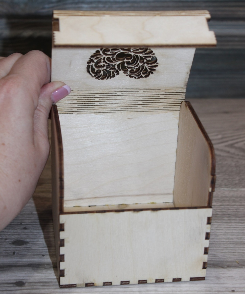 Laser Cut Gift Box With Folding Lid Free Vector