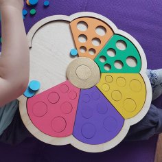 Laser Cut Circle Sorter Puzzle Kolorowe gry dla małych dzieci