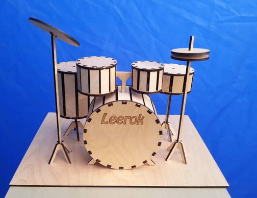 Lasergeschnittenes Schlagzeug-Set für Kinder