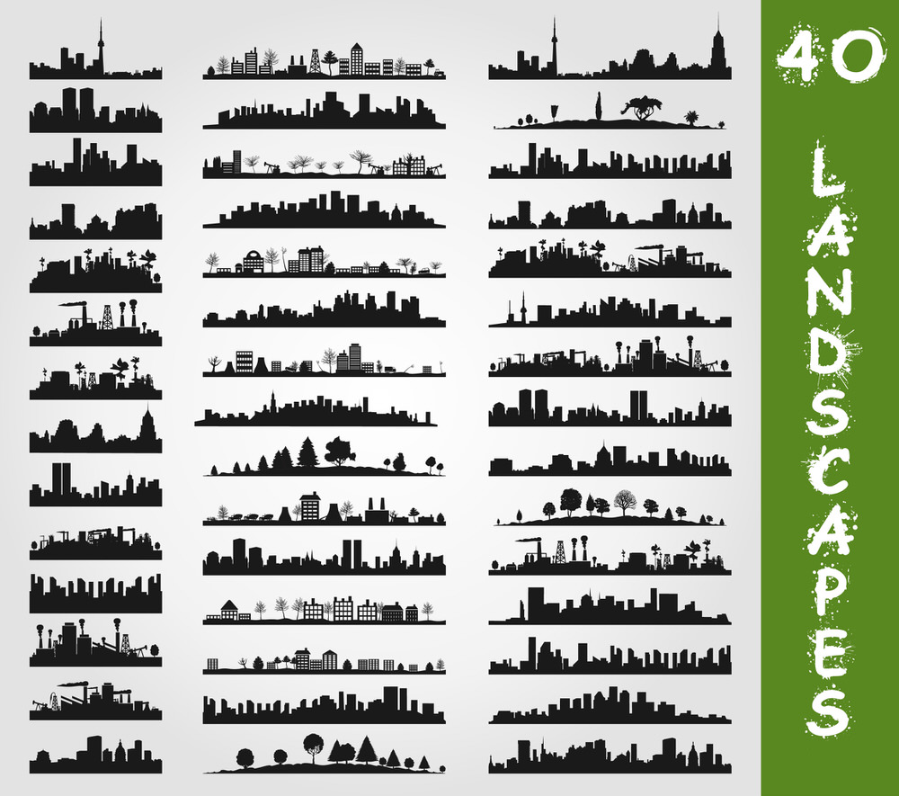 40 silhouettes de paysages
