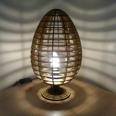Laser Cut Egg Table Lamp Free Vector