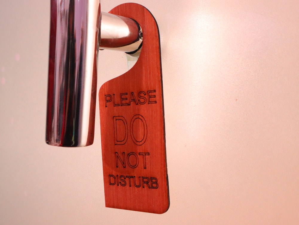 Laser Cut Do Not Disturb Door Hanger DXF File