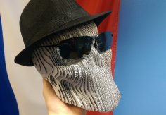 Laser Cut Cardboard Skull SVG File