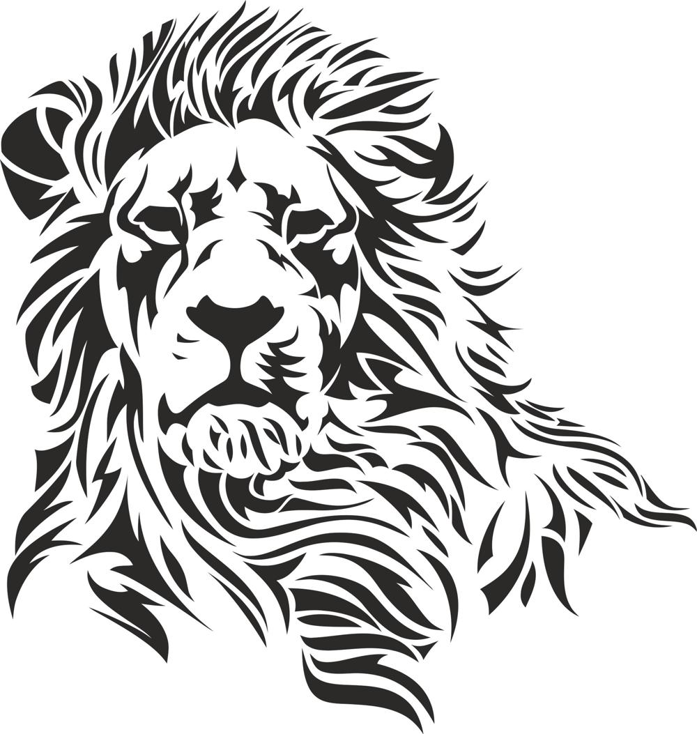 Download Lion Stencil Vector Free Vector cdr Download - 3axis.co