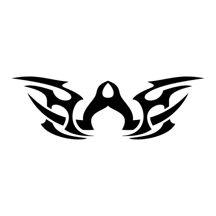 Tatuaje de alas tribales arte vectorial imagen jpg