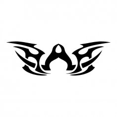 Tribal Wings Tattoo Vector Art jpg Image