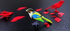 Bird 3D Puzzle Free Vector