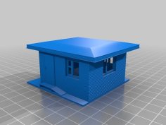 Railway Crossing Post Building H0 3D Printer Model