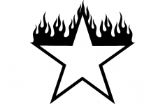 Burning Star Design dxf File
