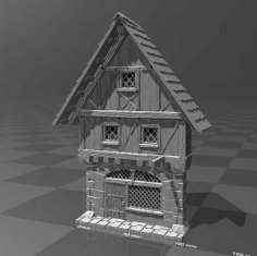 Medieval House Facade 3 3D Printer Model