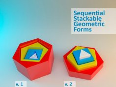 Sequential Stackable Geometric Forms 3D Printer Model