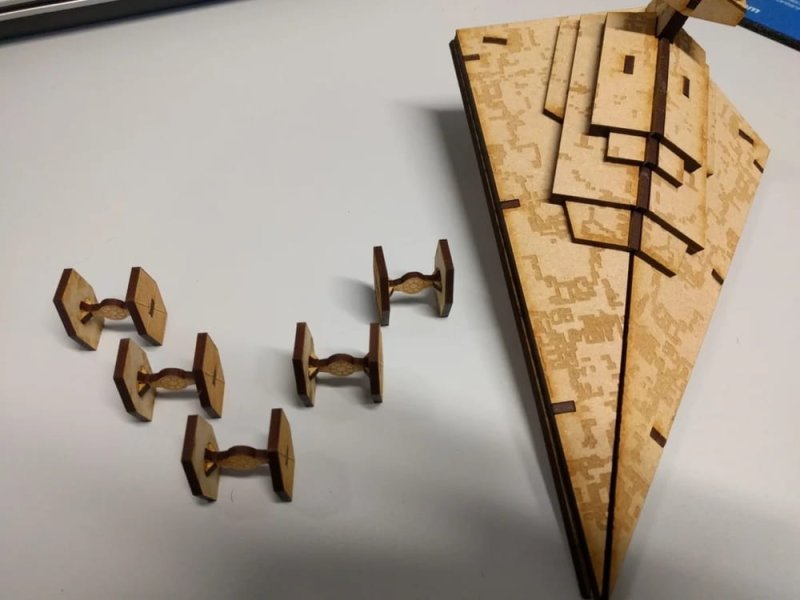 Laser Cut Star Destroyer Star Wars SVG File