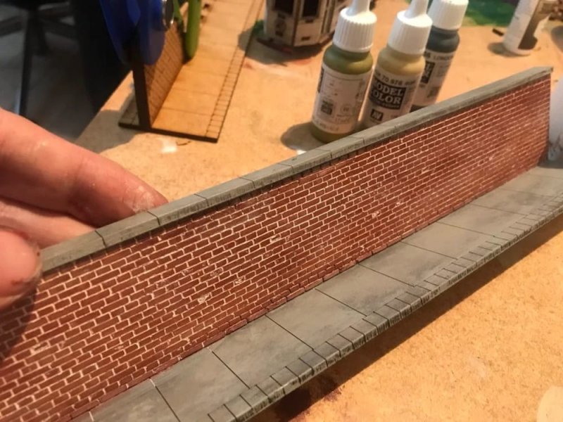 Laser Cut 28mm Brick Wall DXF File