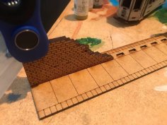 Laser Cut 28mm Brick Wall DXF File