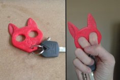 Kitty Self-Defense Keychain 3D Printer Model