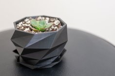 Low Poly Planter With Drain And Saucer 3D Printer Model