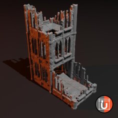 SciFi Gothic Dice Tower 3D Printer Model