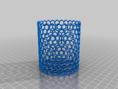 Wireframe Honeycomb Pen Holder 3D Printer Model