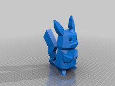 Low-Poly Pikachu Pen Holder 3D Printer Model