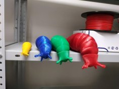 Enlarged Curled Up Friendly Slug 3D Printer Model