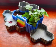 HOPPIS: Hex-organizer-plant-pot-interlocking-system 3D Printer Model