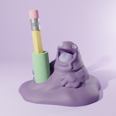 Grimer Pencil Holder 3D Printer Model