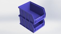 Stackable Akro Storage Bin With Tag Holder 3D Printer Model