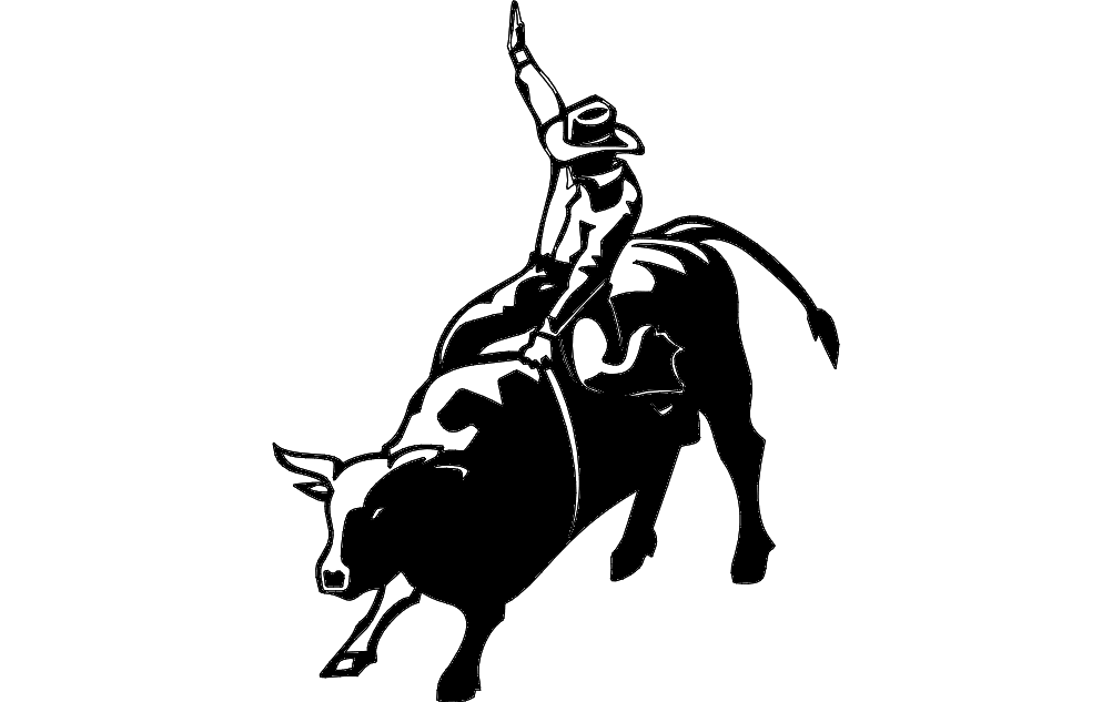 Fichier dxf Bull Rider