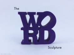 WORD Sculpture 3D Printer Model