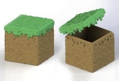 Minecraft Grass Block Container 3D Printer Model