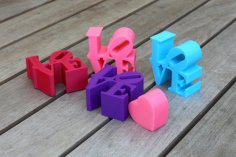 LOVE Sculpture 3D Printer Model