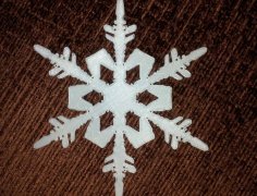 Traced Snowflake 3D Printer Model