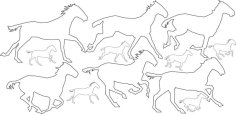 Laser Cut Muybridge Horses