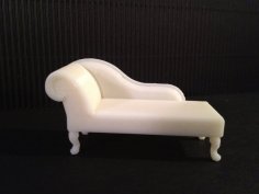 Miniature Queen Anne Chaise Lounge 3D Printer Model