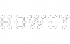 Arquivo dxf Howdy Letters