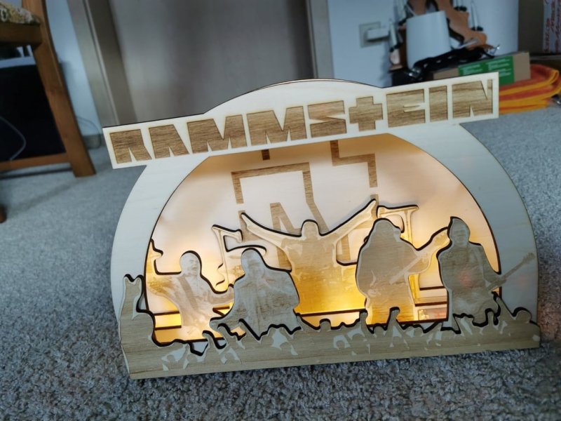 Laser Cut Rammstein Christmas Decoration