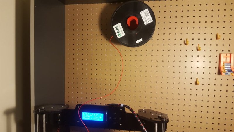 Pegboard Filament Spool Holder 3D Printer Model